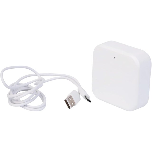 WiFi Gateway Hub for TTLock App, Remote Smart Lock Control, Real-Time Monitoring, Compatible with G2 Wired Model, ABS, White