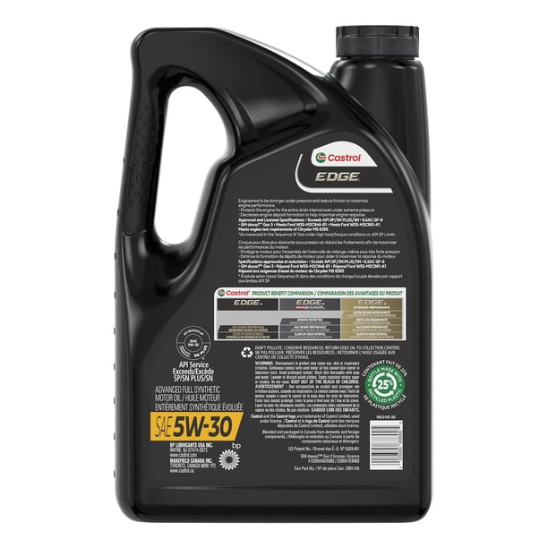 Castrol EDGE 5W30 Full Synthetic 5 L - Walmart.ca