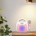 thumbnail image 2 of Kids Machine with 1 Microphones Rechargeable Kids Toys Built in Travel LED Light Show Pink, 2 of 6