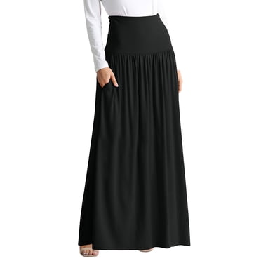 Ketyyh-chn99 Ladies Skirts Denim Skirt Womens Skirt Mini High Waist Casual Slim Plus Size Skirts Black,S