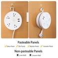 thumbnail image 3 of AMERTEER Parasurtenseur Rétractable Gain de Place pour Alimentation - Bande de Fiche Plate à 4 Prises avec 2 USB Intelligents, Câble d'Extension de 70,8 Pouces de Long, Convient aux Voyages Ou à la Maison, 3 of 5