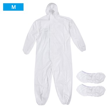 MAYUJIAA Protection Suit Hooded Coverall with Shoe Covers Reusable Safety Clothing Men Women UnisexM AF323-5753