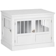 thumbnail image 1 of PawHut 31" Dog Crate Furniture End Table with Three Doors for Small Dogs, 1 of 10
