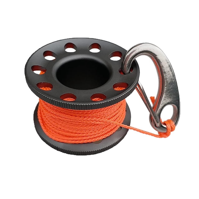 ziyahi 10m Bobine de Plongée en Alliage pour Technique de Plongée Guide de Doigt Gris