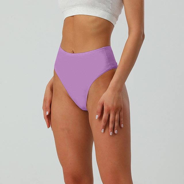 Liquidation à 50 % de Rabais Culottes pour Femmes en Coton Demi-Enveloppées Taille Haute Couleur Unie Aguichant Culottes pour Femmes