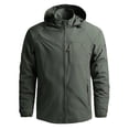 thumbnail image 2 of Babysbule Veste d'Hiver pour Hommes Grande Taille Veste Fine Décontractée Coupe-Vent à Capuche, 2 of 7