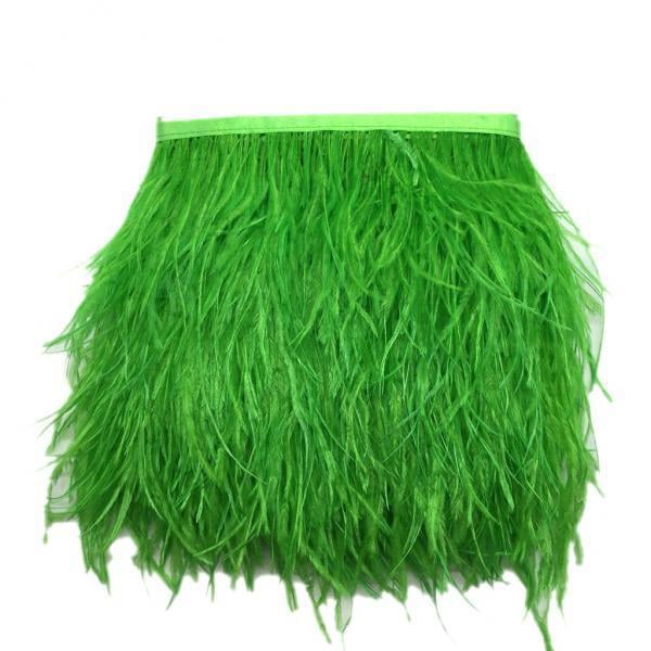 GUOOL 3-4 Packung Feather Fringe Costume Sewing Crafts Decor 9-15cm Green 4 Pcs