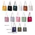 thumbnail image 2 of Sacs Fourre-Tout en Velours Côtelé pour Femmes, Sac à Bandoulière Léger Réutilisable, Grands Sacs Fourre-Tout, Sacs de Magasinage Rétro Décontractés, Sacs à Main avec Sangle Renforcée, Blanc, 2 of 8