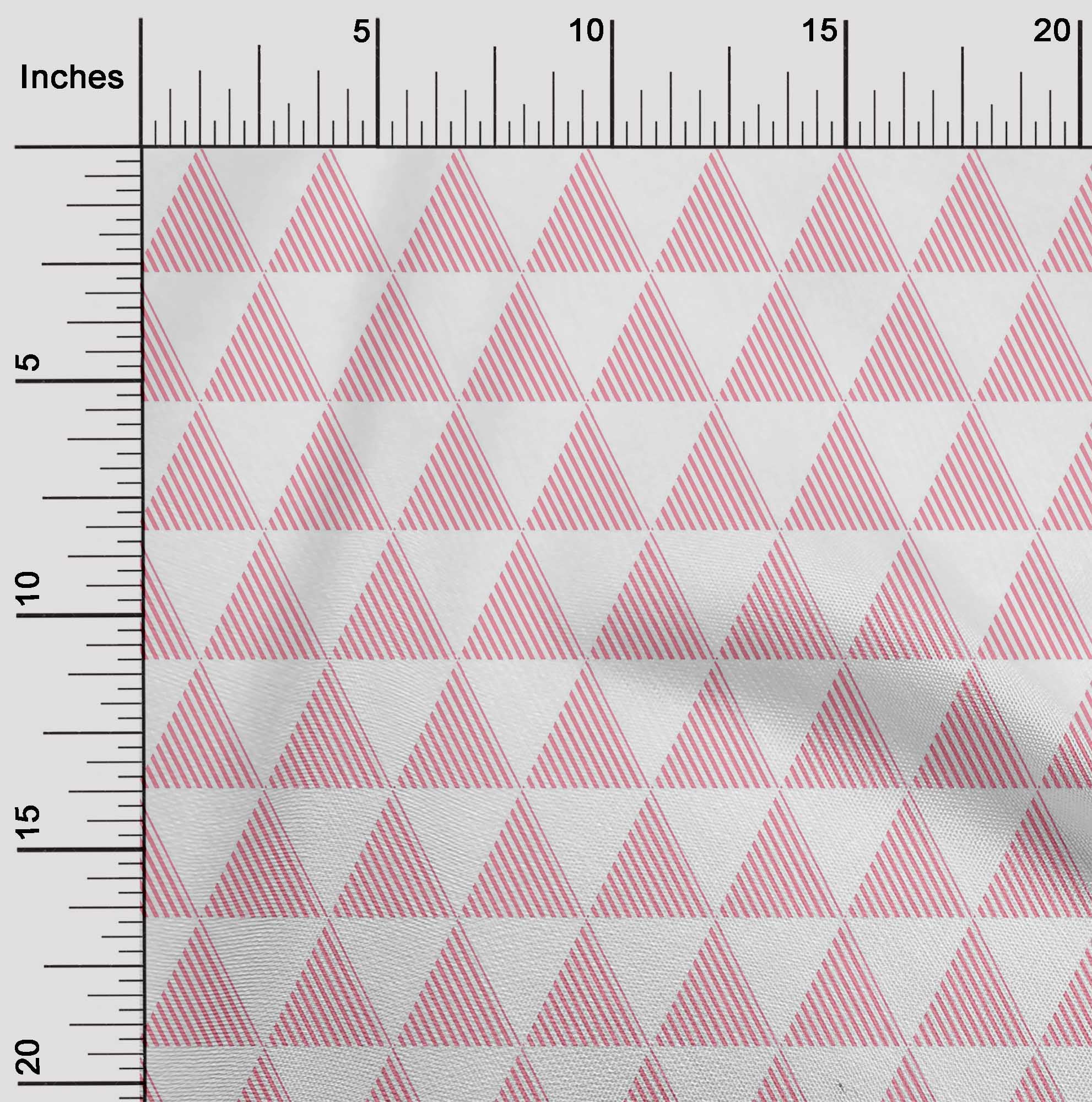 oneOone Cotton Poplin Fabric Triangle Geometric Print Fabric By The Yard 56 Inch Wide