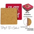 thumbnail image 4 of Inkdotpot Set of 6 Drink Coasters DecorativeNon,SlipCork Base4-inch Square PrintedCoastersEasy Clean- Quotes, 4 of 8