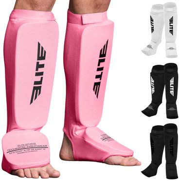 MMA Shin Pads for Muay Thai and Kickboxing, Protective Shin Guards with Instep Guard for Sparring and Training, for Adults, Kids, and Youth