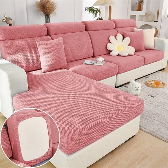 Magic Sofa Covers, Universal Soothing Home Sofa Covers, Washable Stretch Sofa Couch Cushion Covers (Pink, Large Single Seat Cover)