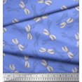 thumbnail image 3 of Soimoi Blue Moss Georgette Fabric Shadow & Dragonfly Insect Printed Craft Fabric by the Yard 42 Inch Wide, 3 of 3