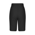 thumbnail image 3 of Timegard Shorts for Women High Waist Button Straight Leg Solid Color Comfy Casual Workout Half Pants, 3 of 5
