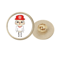 thumbnail image 1 of Épingle Broche Ronde en Métal Doré Hong Kong Chine Hakka Drapeau Asie UU à Clip, 1 of 3