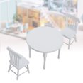 thumbnail image 2 of Accessoire de Maison de Poupée, Chaise de Maison de Poupée 1:12, Chaises de Modèle Blanc de Maison de Poupée de Table pour la Maison 3pcs / Ensemble de Chaise de Table, 2 of 8