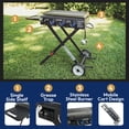 thumbnail image 2 of Razor Griddle Gril au Gaz Portable à 3 Brûleurs de 30 000 BTU et Plaque de Cuisson avec Tablette, 2 of 12