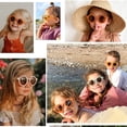 thumbnail image 2 of Penkiiy Cute Round Polarized Sunglasses for Kids Girls Boys UV400 Protection Beach Holiday Red wine, 2 of 5