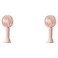 thumbnail image 4 of Decodeary Portable Fan Handheld Mini Desktop 3 Speed Cooler Office Dorm Travel Pink 2Set, 4 of 6