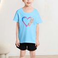 thumbnail image 5 of Rbaofujie Girls Tops Summer Short Sleeve Round Neck T Shirts Basic Tee for Kids, 5 of 5