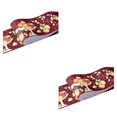 thumbnail image 1 of Wweixi Stylish PVC Waterproof Waist Line For Wall Sturdy And Easy To Clean Wood Marbling SelfAdhesive Skirting Line Safe red fruit 2Set, 1 of 6