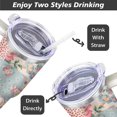 thumbnail image 4 of Gobelet 40 Oz avec Poignée et Paille Isolé Double Paroi en Acier Inoxydable Tasse de Voyage Boîte Cadeau Gobelet Réutilisable Tasse de Café de Voyage pour Bureau Tasse de Bière Isolée Portable pour Boissons Chaudes et Froides, 4 of 5