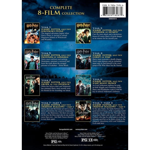Harry Potter 8-Film Collection DVD - Walmart.ca