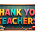 thumbnail image 4 of Colorful Thank You Teachers Backdrop Banner, Teacher Appreciation Day Decor, Education Theme Background, for Classroom Celebrations Teacher Parties Photo Props, 4 of 4