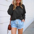 thumbnail image 5 of Birdeem Mode Femmes Décontracté Uni Manches Longues Chandail Chandail en Molleton Blouse Tops, 5 of 5