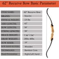 thumbnail image 2 of 62" Recurve Bow Wooden Takedown Archery Bow 20 25 30 35 40lbs Draw Wight Included Arrow Rest Pad Stringer Tool String Nocks for Right and Left Hand, 2 of 6