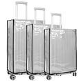 thumbnail image 1 of Housse de Valise en PVC 3 Pcs, Imperméable, Transparente, Housse de Valise Réutilisable, Protecteur de Valise de Voyage Transparent, Housse Antipoussière pour Valise à Roulettes, Convient à la Plupart des Valises 20/24/28 Pouces, 1 of 10