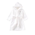 thumbnail image 1 of Hiiyo Big Girls Flannel Bathrobe Cartoon Hooded Warm Night Robe Sleepwear Loungewear, 1 of 4