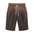 thumbnail image 1 of Plebaso Men's Stylish Shorts Gradient Color Summer Beach Shorts Drawstring Casual Knee Length Shorts, 1 of 3