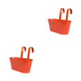 thumbnail image 4 of relayinert Outdoor Hanging Pots For Plants Practical And Beautiful Solution Detachable orange red 2Set, 4 of 6