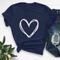 thumbnail image 1 of EGNMCR T-Shirts pour Femmes T-shirt à Col Rond Imprimé à Manches Courtes pour Femmes, Mode Décontractée, Coupe Ample, Hauts, 1 of 6