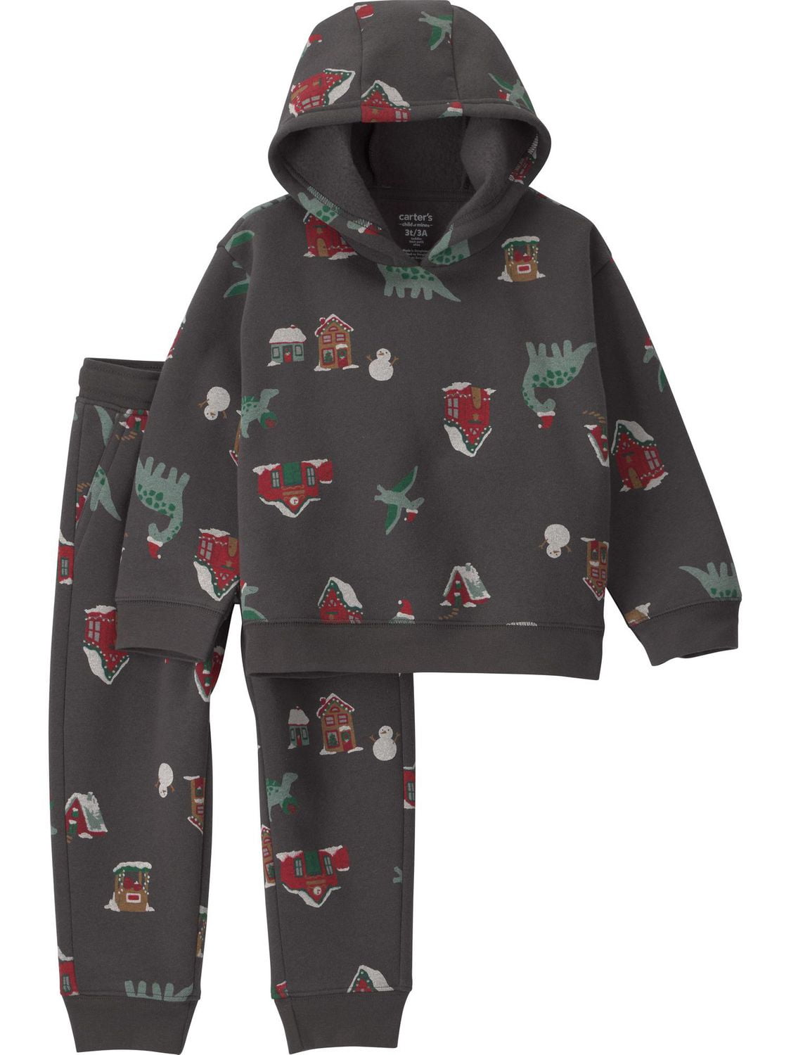 Ensemble de Noël 2 pièces pour petit garçon Carter's Child of Mine : chandail à capuchon et pantalon