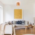 thumbnail image 2 of Bali 1-Light Flush Mount Ceiling Light, Matte White, Natural Bamboo Shade, 2 of 9