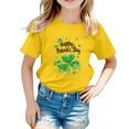 thumbnail image 1 of FhsagQ The 7th Of July Fille Enfant Pâques Mignonne Saint Pat Col Rond Manches Courtes Tee Été Décontracté T-Shirt Petite Fille The 7th Of July T-Shirts Taille 6/7 Jaune 12-13 Ans, 1 of 4