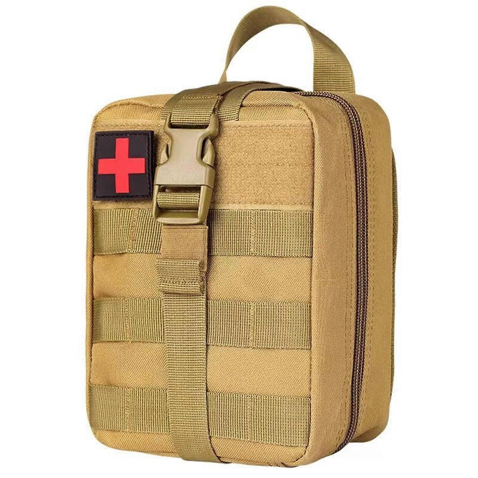 Tactical MOLLE Medical Pouch RipAway EMT First Aid Pouch IFAK Trauma Kit Everyday Carry Survival Bag CP Mud