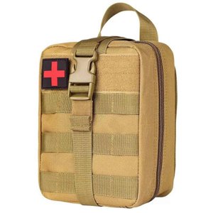 Tactical MOLLE Medical Pouch RipAway EMT First Aid Pouch IFAK Trauma Kit Everyday Carry Survival Bag CP Mud