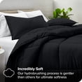 thumbnail image 2 of Bare Home Goose Down Alternative Comforter Set - 3 Piece Set - Oversized Queen, Black, 2 of 7