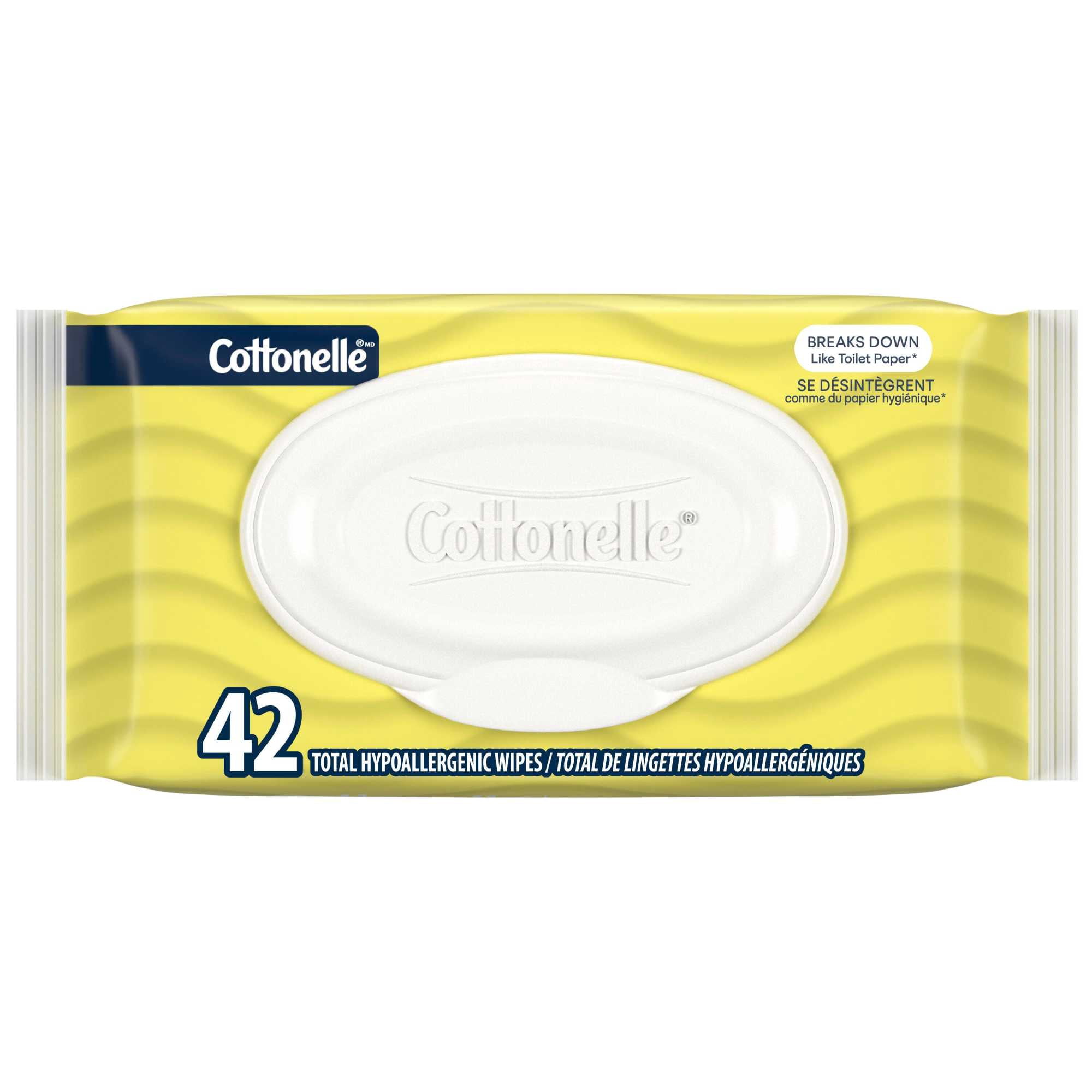 Cottonelle Summer Fresh Flushable Wipes, Rigid Flip Top, 1x, 42ct