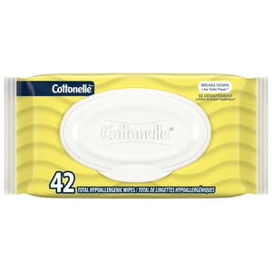 Cottonelle Summer Fresh Flushable Wipes, Rigid Flip Top, 1x, 42ct