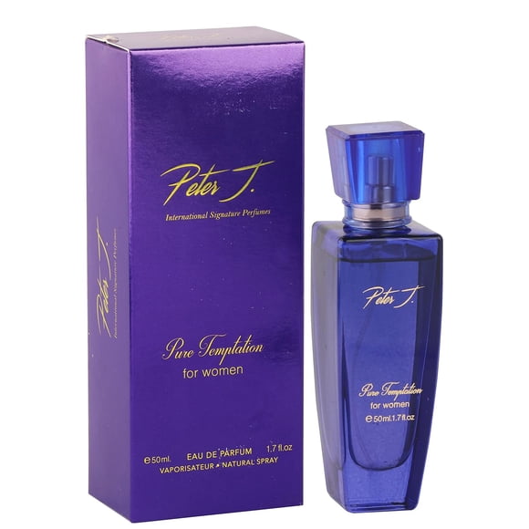 Peter J Pure Temptation Eau De Parfum For Women 50ml, 1.7 Fl.oz. | Premium Long Lasting Fragrance Gift For Wife | Vaporisateur Natural Spray | With Jasmine, Rose, Black Pepper, Vanilla Notes