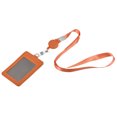 thumbnail image 1 of Unique Bargains Vertical PU Leather Badge Holder with Retractable Neck Lanyard, 1 Count, 1 of 7