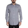 thumbnail image 1 of Chemise Habillée pour Homme Bleu Marine à Carreaux Blancs, 1 of 4