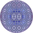 thumbnail image 1 of Ahgly Company Tapis Rond Lavable en Machine Intérieur Transitionnel Violet Pervenche Profond, 3 Pieds Rond, 1 of 7
