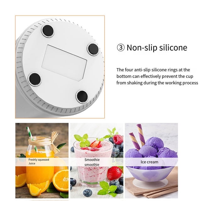Portable 500ml Electric Juicer Orange Banana Juice Maker USB Charging Beverage Blender Fruit Milkshake Maker Extractor Mixer Machine Home Kitchen Gadget Black