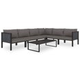 thumbnail image 4 of vidaXL Sectionnel avec Coussin en Rotin Poly Anthracite, 4 of 8