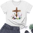 thumbnail image 4 of Weiqiqre Going Out Tops for Women Happy Easter T Shirt Easter Bunny Shirt Cute Rabbit Graphic Tee Gift Spring Tees Tops, 4 of 4
